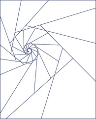 Rotation of lines in golden square elements