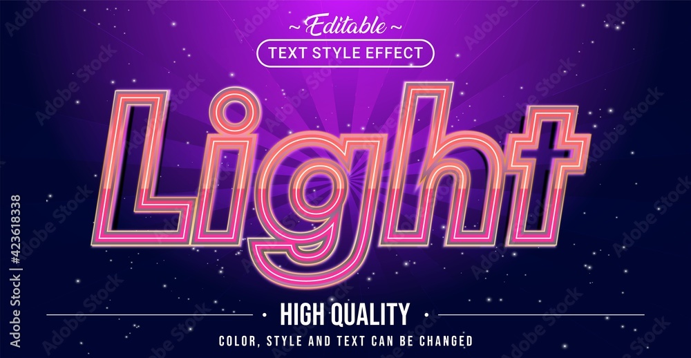 Aufkleber Editable text style effect - Light text style theme.