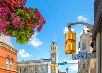 Historic city center of Cambridge, Ontario, Canada