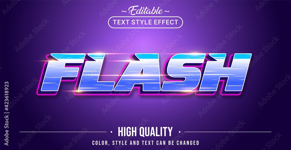 Poster Editable text style effect - Flash text style theme.