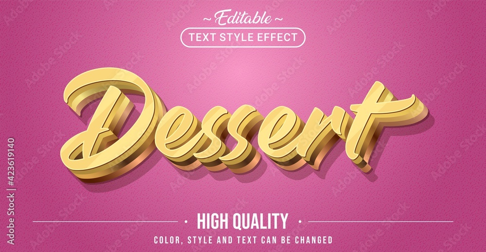 Aufkleber Editable text style effect - Dessert text style theme.