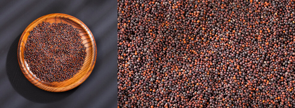 Organic brown mustard seeds - Healthy Food © Luis Echeverri Urrea