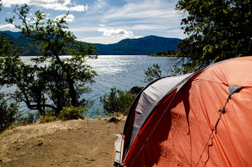 tent in the mountains