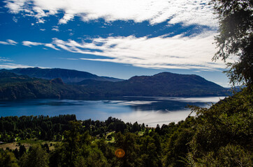 lake and mountains