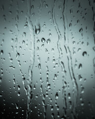 water drops on glass