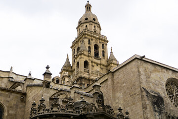 Fototapeta na wymiar tower of the cathedral of murcia