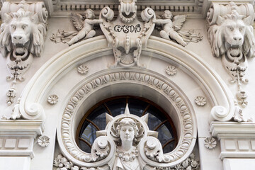 ornamentation of the entrance to the casino of murcia