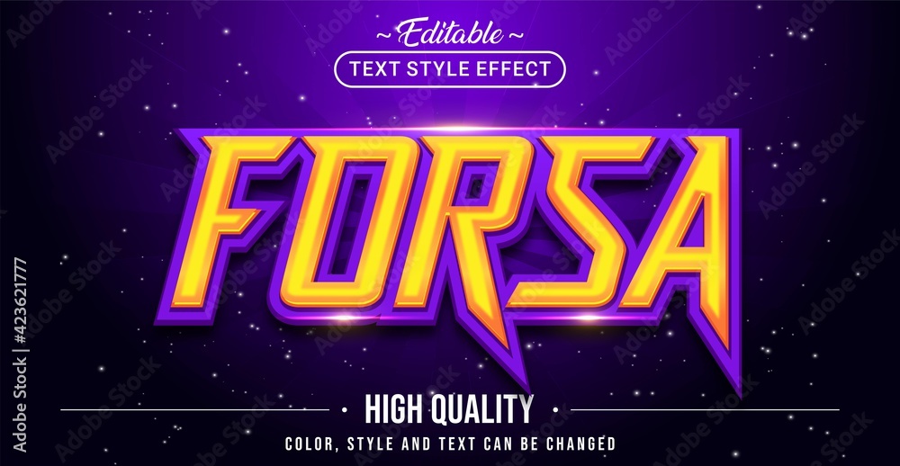 Aufkleber Editable text style effect - Forsa text style theme.