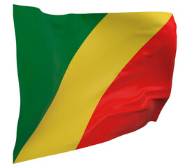 Congo flag isolated