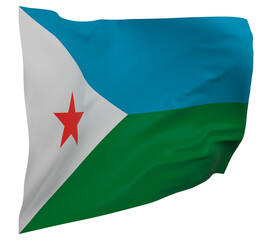 Djibouti flag isolated