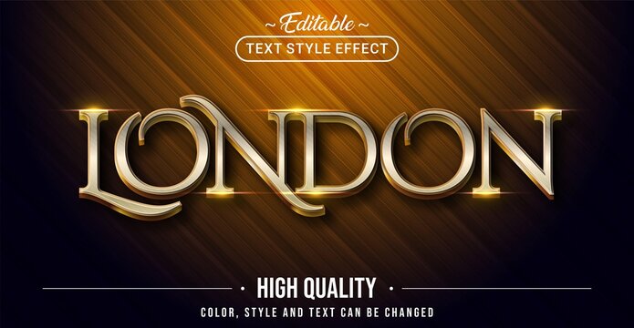 Editable text style effect - Elegant London text style theme.