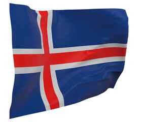 Iceland flag isolated