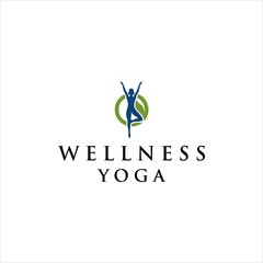Modern and Minimalist Wellness Logo Design with Yoga, Health, and Nature Elements for Healthy Lifestyle and Healthcare Businesses