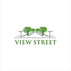 Modern and Minimalist Street and Road Logo Design with Nature and Eco Elements for Transport and Environmental Branding