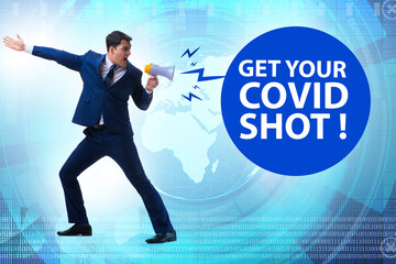 Concept of flu vaccination in winter