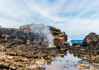 The Nakalele Blow Hole on Nakalele Point, Maui, Hawaii, USA