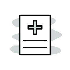 Obraz premium Vector graphic of medical report icon