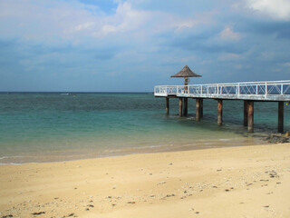 沖縄県の石垣島、クラブメッドの前のビーチ