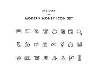 お金のベクターアイコンセット 