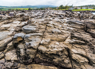 Eroded Lava Formations on Makaluapuna Point, Kapalua, Maui, Hawaii, USA