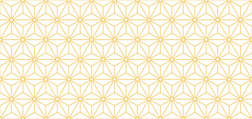 Seamless background. Asanoha Pattern. Vector graphics. Japan style.