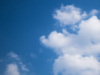 Fototapeta premium Sky at morning natural color with little clouds background texture