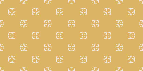 Simple background pattern with geometric ornament gold background. Vector illustration