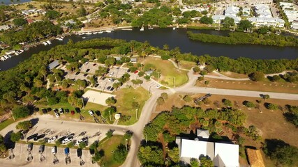 Burt Reynolds Park Jupiter FL drone flyover footage