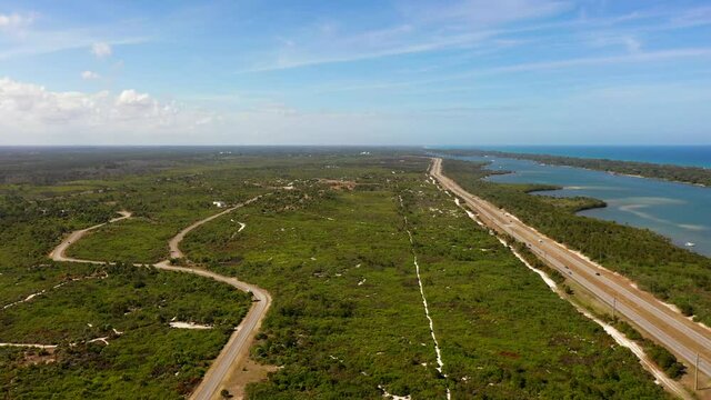 Jonathan Dickinson State Park Jupiter FL USA shot with aerial drone