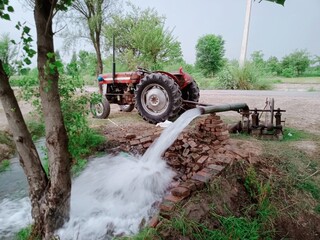 Old way of Giving water to Crops in Punjab Pakistan.