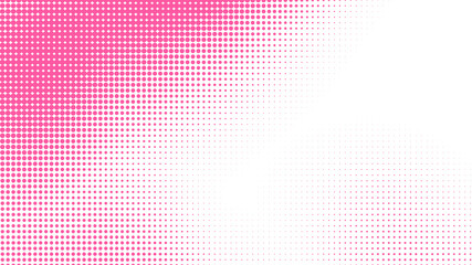 Dot pink white pattern gradient texture background. Abstract illustration pop art halftone and retro style. creative design valentine concept,