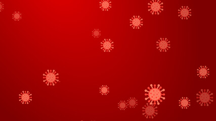 Coronavirus red pattern banner background. Abstract healthcare Illustrations concept COVID-19.
