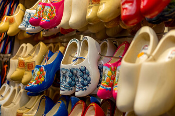 Klomp - Dutch wooden shoes in the shop window