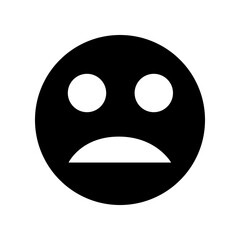 Sad emoticon isolated illustration on white background