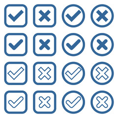 check mark icon set vector sign symbol