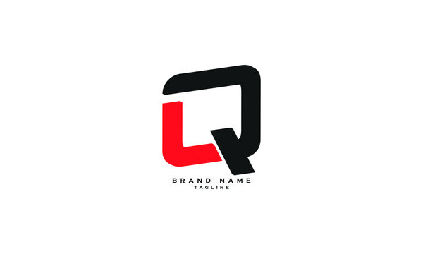 LQ, QL, Abstract initial monogram letter alphabet logo design