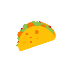 Taco icon design template vector illustration