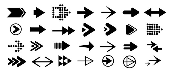  Arrow vector collection. Arrow icon and cursor. Vector illustration