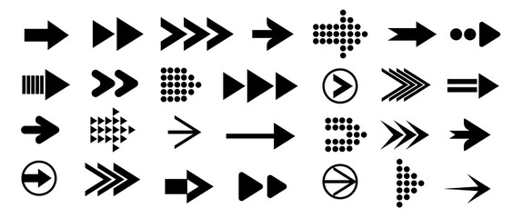  Arrow vector collection. Arrow icon and cursor. Vector illustration