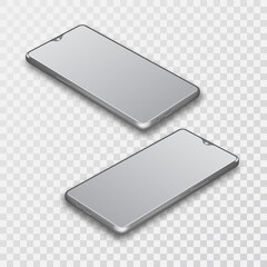 Modern smartphone with shadow