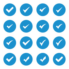 check mark icon set vector sign symbol