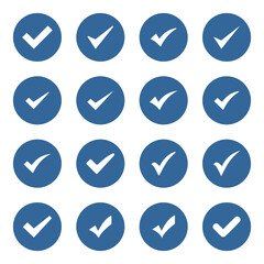 check mark icon set vector sign symbol