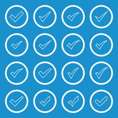 check mark icon set vector sign symbol