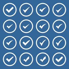 check mark icon set vector sign symbol