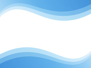 滑らかな曲線のグラデーションフレーム　ブルー