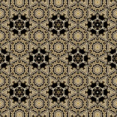 Repeated pattern design for Moroccan textile print. Turkish fashion for floor tiles and carpet. Pattern for background design. Arabesque ethnic texture. Geometric stripe ornament cover photo