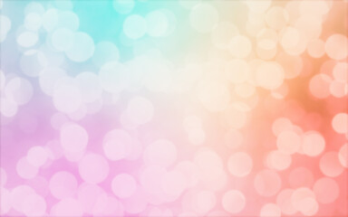 Colorful abstract background with pastel bokeh lights for background and wallpaper