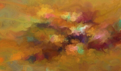 Abstract cloud on the sky colorful, Painting on canvas texture background.
