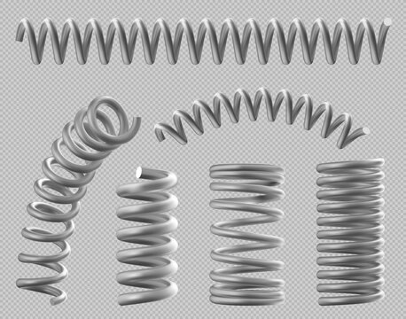 Metal springs, realistic coils for bed or car set