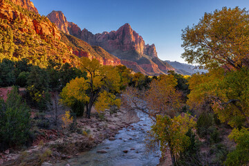 Zion National Park's Watchman at autumn